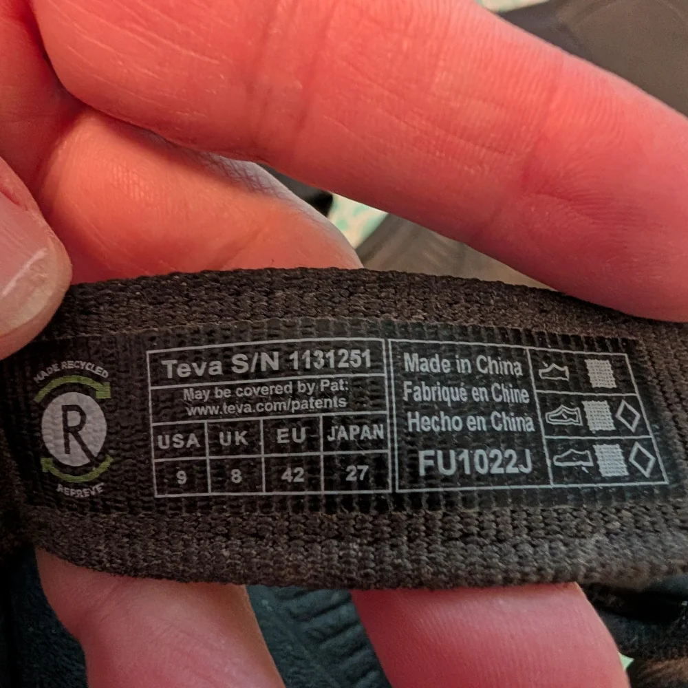 Teva Black Women’s Strappy Sport Sandals